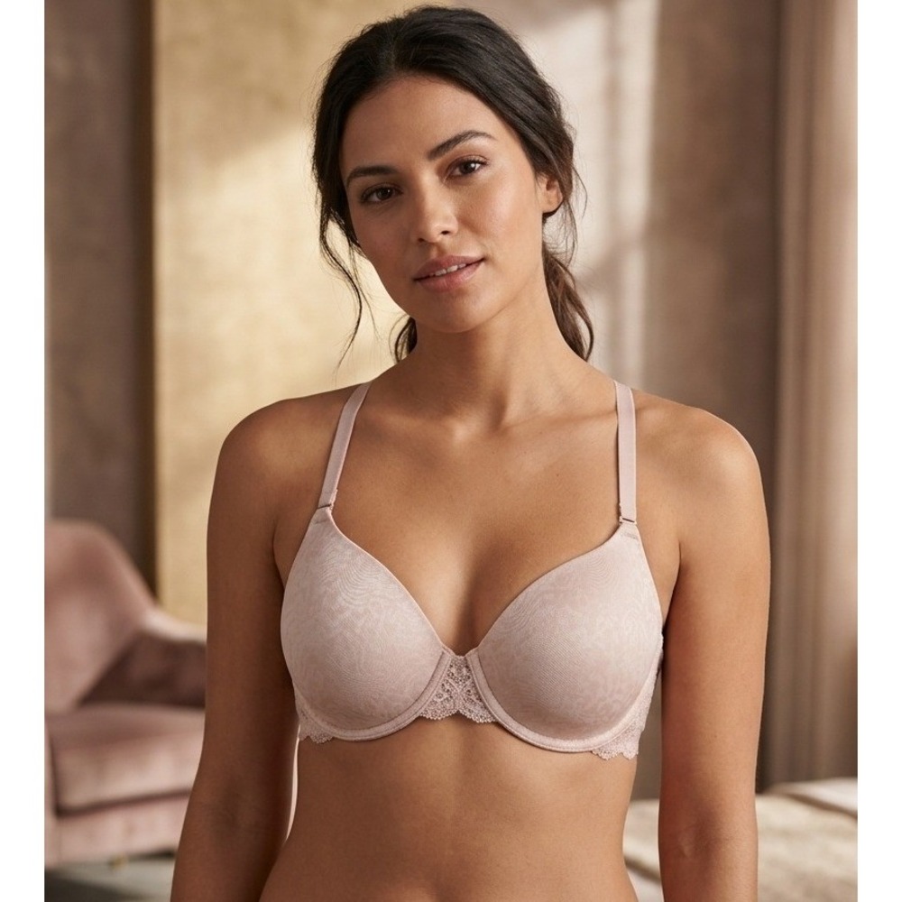 Maidenform Racerback Bra Boho Paisley Pink Lace SmartZone Cups 38B 07112 NWT